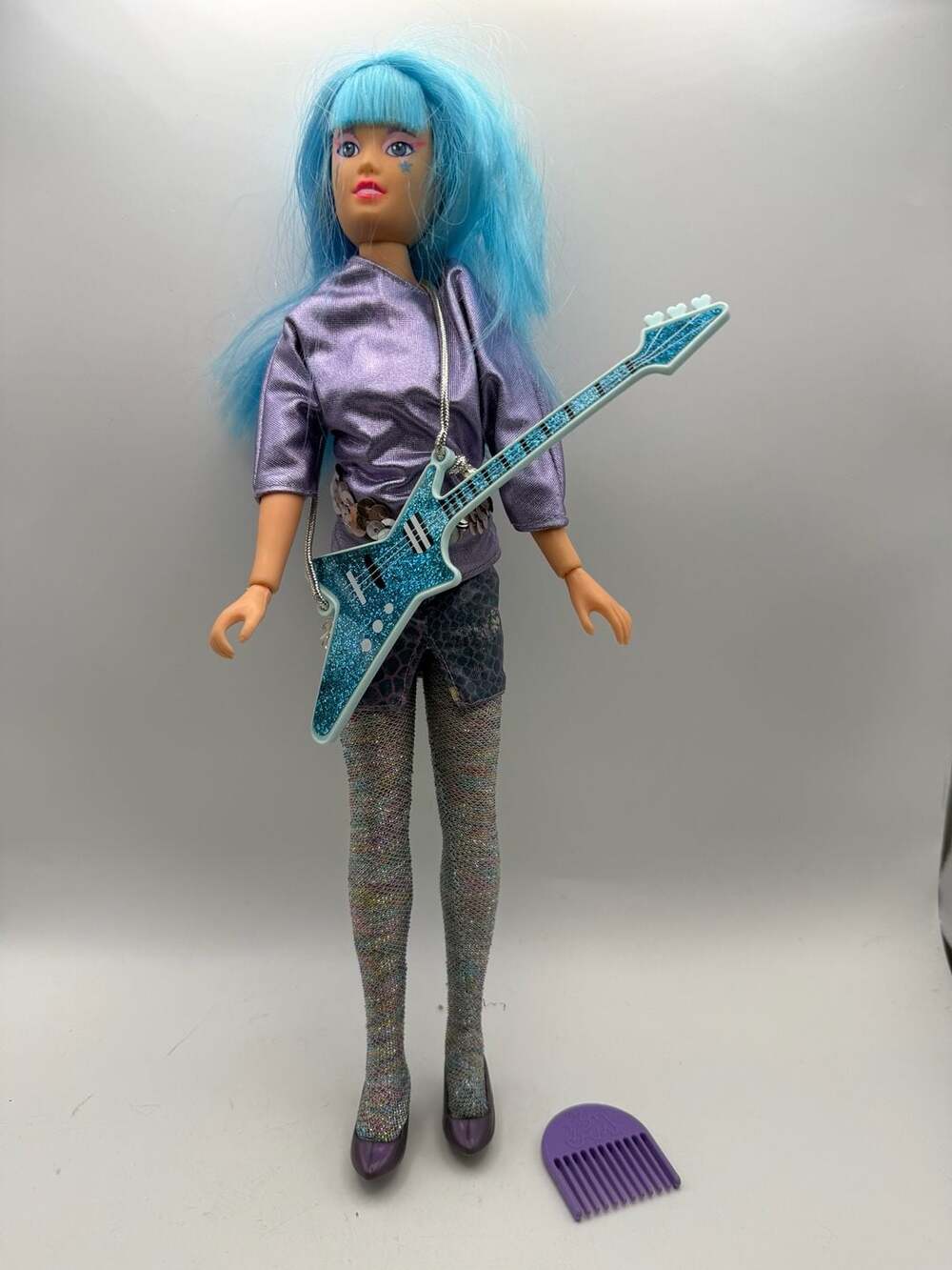 Hasbro Jem and the Holograms Stormer Fashion Doll Blue Hair Guitar